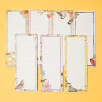 Floral Bird Notepads - Set of 7
