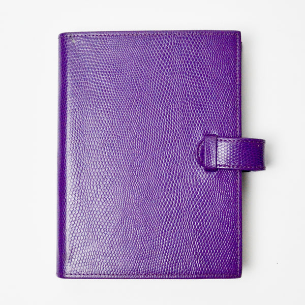 Purple Faux Alligator Skin Cover Lined Notebook
