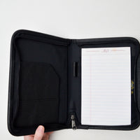 Black Boston Globe Miniature Notepad Folio