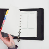 Black Day Timer Notebook Case with Dividers + Assorted Inserts
