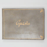 Gray + Gold Hardcover Vintage Guest Book