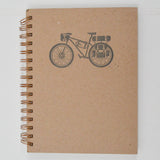 Brown Bicycle Lined Notebook