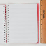 Red + White Keep Calm And Carry On Lined Notebook