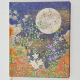 Blue, White + Orange Nighttime Nature Scene Foil Cover Lined Notebook