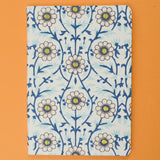 Blue + White Floral Lined Notebook