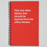 Red Fish and Other Recipes WTF Lined Spiral Notebook