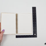 Vintage Floral Letters Spiral Bound Lined Notebook