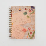 Vintage Floral Letters Spiral Bound Lined Notebook