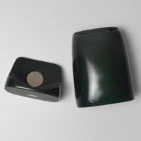 Dark Green Levenger Paper Clip Magnet + Desk Holder Set