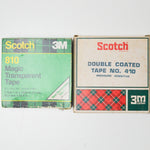 Vintage Scotch Magic Transparent + Double Coated Tape - 2 Rolls