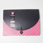 Pink + Black Accordion Folder