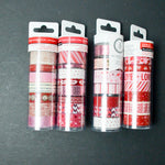 Red Washi Tape Bundle - 4 Packs