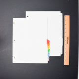 Numbered Binder Index Tab Dividers
