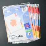Orange Paper Big Tab Insertable Colored Dividers  - 4 Packs