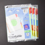 Bright Green Paper Big Tab Insertable Colored Dividers - 3 Packs