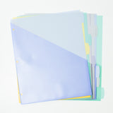 Muted Colors Slash Pocket Index Tab Dividers - Set of 9