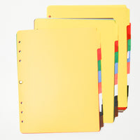 Colorful Plastic Index 8-Tab Dividers - 3 Sets
