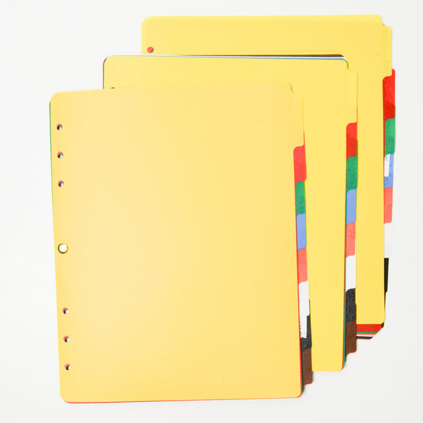 Colorful Plastic Index 8-Tab Dividers - 3 Sets