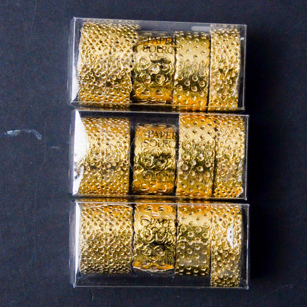 Paper Source Gold Foil Lace Tape - 12 Rolls