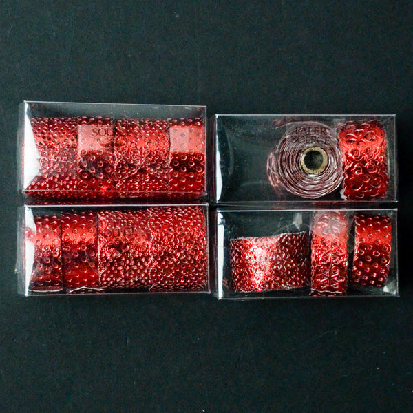 Paper Source Red Foil Lace Tape - 13 Rolls
