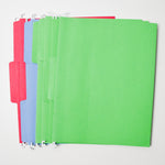 Colorful Hanging File Folders with Plastic Tabs