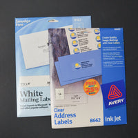 Clear + White Avery Mailing Address Labels - 2 Packs Default TItle