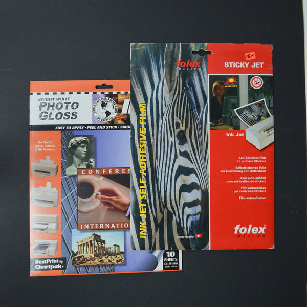 Bright White + Clear Inkjet Self-Adhesive Film - 2 Packs Default TItle