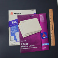 Clear + White Avery Mailing Labels - 2 Packs Default TItle