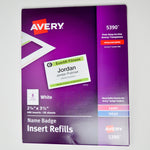 Avery 5930 Name Badge Insert Refills