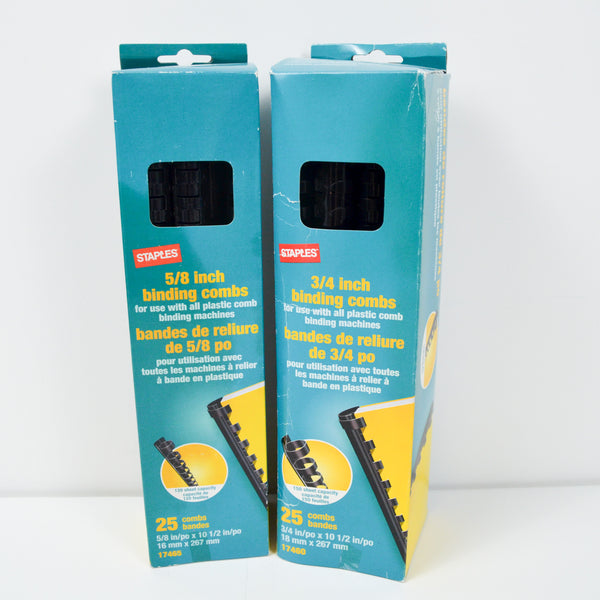 comb binding spines sizes Staples Black Plastic Binding Combs