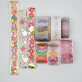 Border Sticker + Washi Tape Sticker Roll Bundle - 8 Rolls