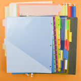 Colorful Plastic File + Binder Divider Bundle