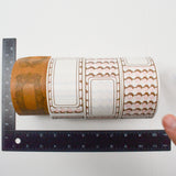 Brown + Pink Frame Label Tape Rolls