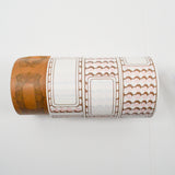 Brown + Pink Frame Label Tape Rolls