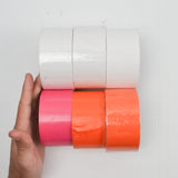 White, Pink + Orange Duct Tape - 6 Rolls