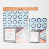 Blue + Brown Dot Staples Arc Poly Tab Dividers - 13 Packs
