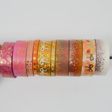 Warm Tone Metallic + Foiled Washi Tape - 10 Rolls
