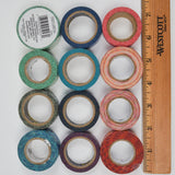 Geometric Patterned Washi Tape - 12 Rolls