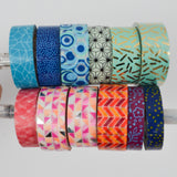 Geometric Patterned Washi Tape - 12 Rolls