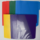 Assorted Color Poly File Folders with Slash Pocket