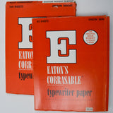 Eaton's Corrasable Typewriter Paper, Medium Weight + Onion Skin - 2 Packs