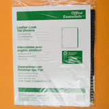 Office Essentials Leather-Look Numerical Tab Dividers