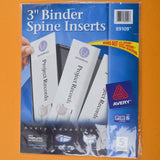 3" Binder Spine Inserts
