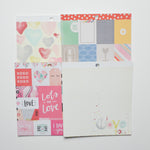 Love Themed Patterned Scrapbook Paper - 6" Square
