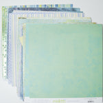 Blue + Green Patterned Scrapbook Paper Bundle