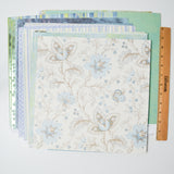 Blue + Green Patterned Scrapbook Paper Bundle