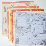 Vintage Illustration Patterned Scrapbook Paper Bundle