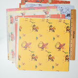 Vintage Illustration Patterned Scrapbook Paper Bundle