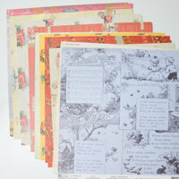 Vintage Illustration Patterned Scrapbook Paper Bundle