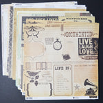 Vintage Travel + Text Scrapbook Paper Bundle